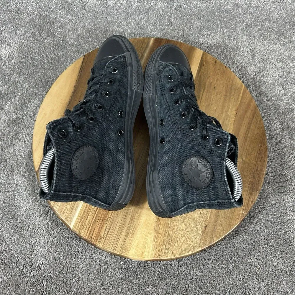 Converse Chuck Taylor All Star Hi 3S121 Kids Size 2 Black Athletic Shoes Used